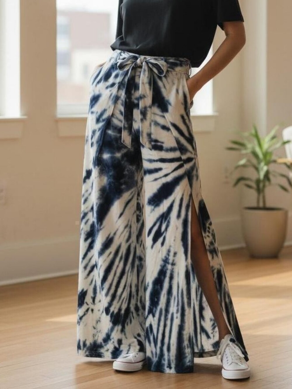 Young Fabulous & Broke Fauna Geneva Tie Dye Split Leg Palazzo Pants XS